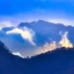 自然_山_黎明