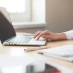 PC_ブログを書く女性